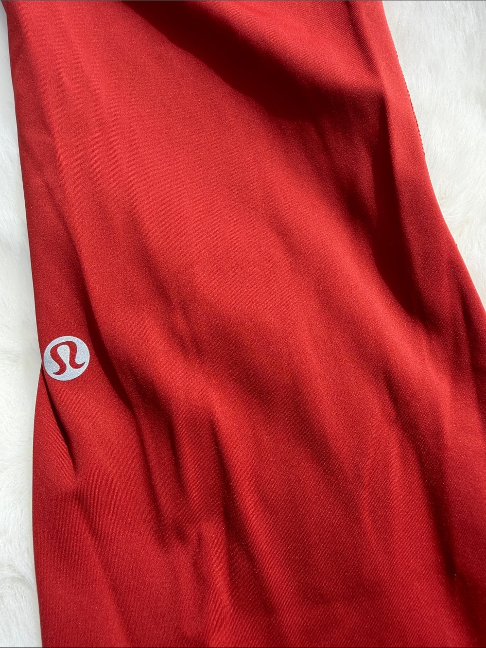 Lululemon fast and free tights leggings burnt orange rust color size 6 - Picture 10 of 11